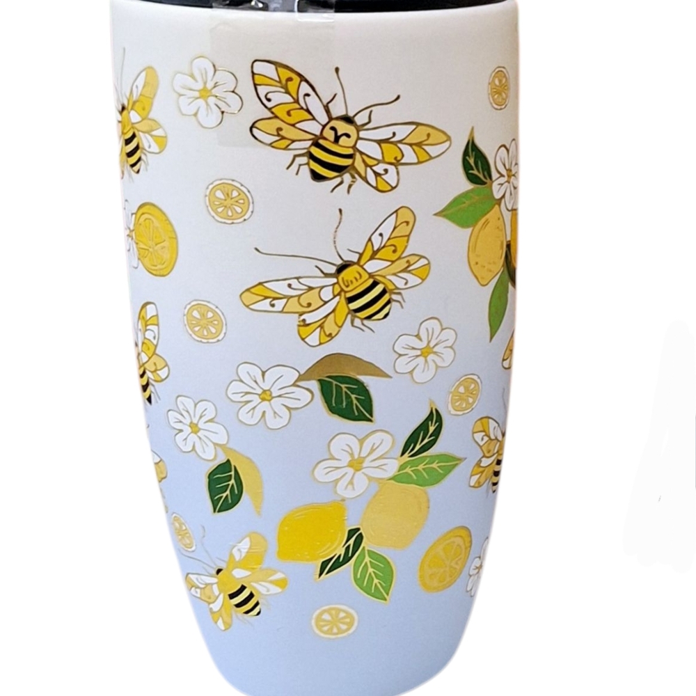 LUNA & SAGE BEE AND LEMON CUP WITH LID - Picture 4 of 6